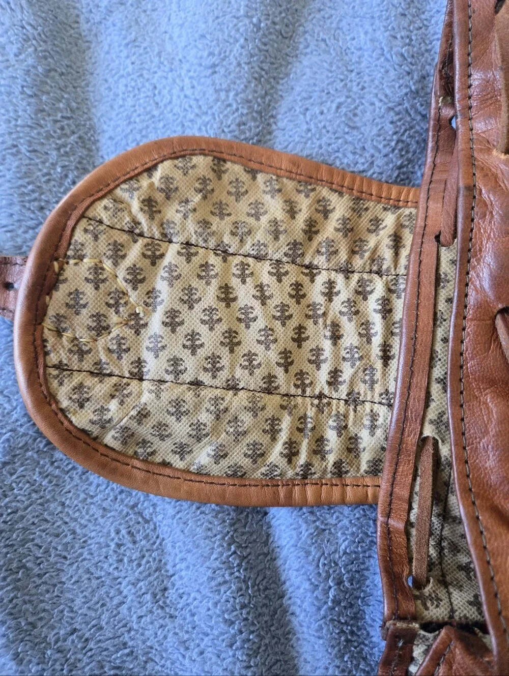 Handmade Moroccan Kilim Leather Backpack Red Southwestern Tribal Boho Rucksack - Picture 11 of 15